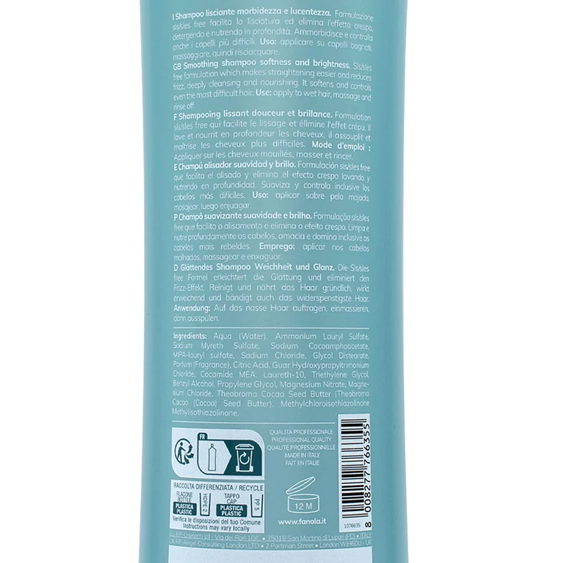 Fanola Wonder Smooth Extra Care Shampoo 1000ml - shampooing lissant