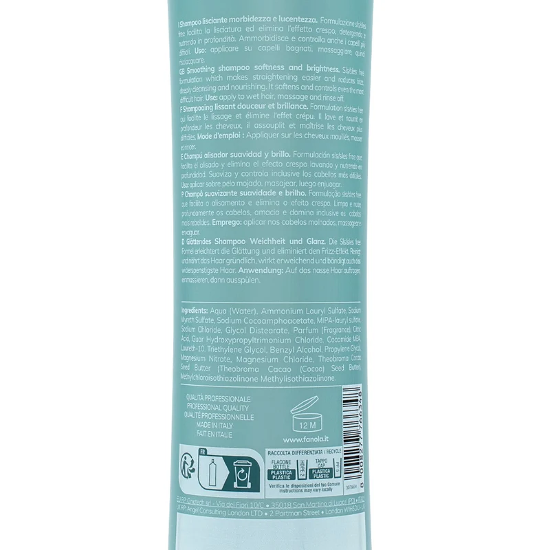 Fanola Wonder Smooth Extra Care Shampoo 350ml - shampooing lissant