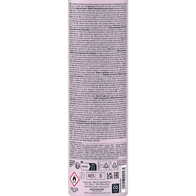 Alfaparf Milano Semi Di Lino Style&Care Texturizing Dry Shampoo 300ml - shampoing sec texturisant