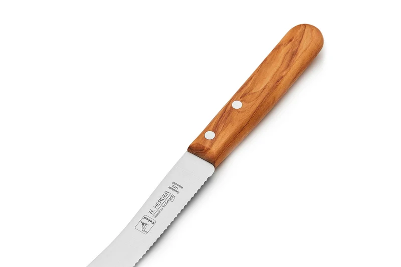 Set 6tlg. Frühstücksmesser Olivenholzgriff mit Welle