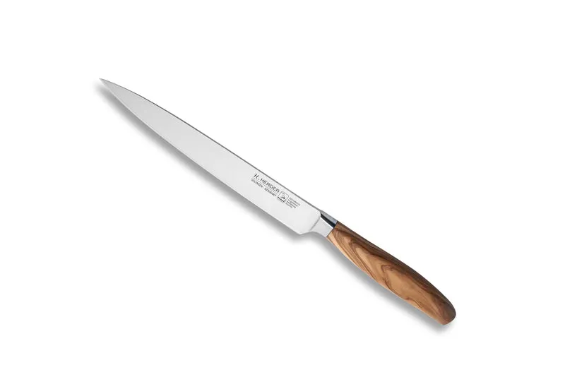 Schinkenmesser Eterno, Olivenholz, Klingenlänge 21cm, geschmiedet