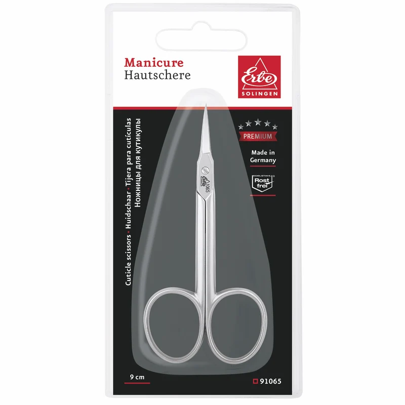 Hautschere PREMIUM, Turmspitze, 9 cm, rostfrei matt