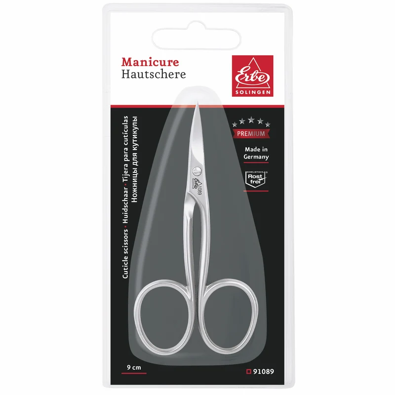 Hautschere PREMIUM, Kullenblatt, 9 cm, rostfrei matt