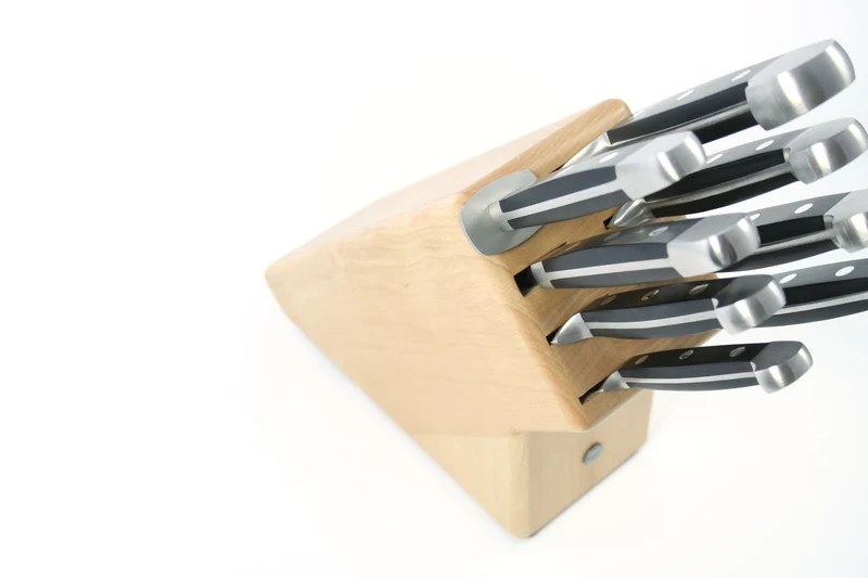 Messerblock, Alpha, Buche natur, 9tlg.