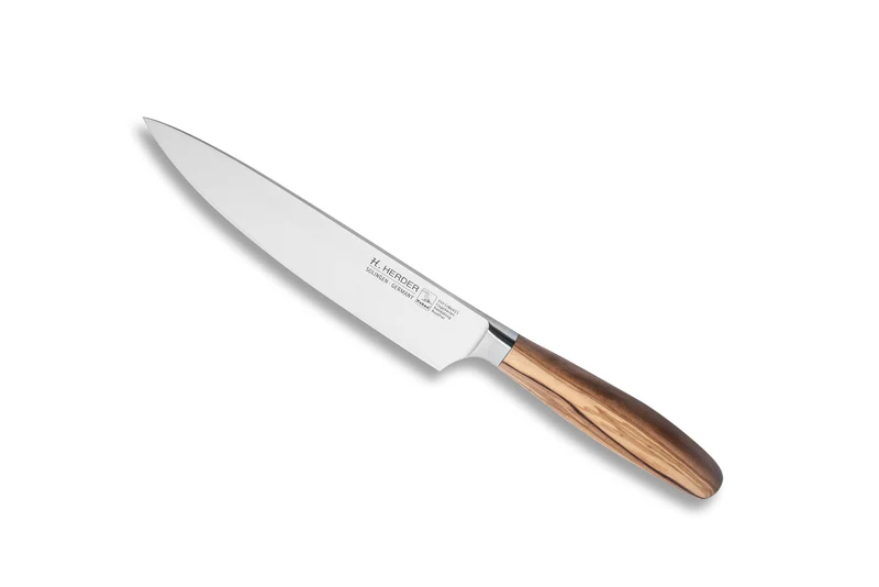 Kochmesser Eterno, Olivenholz, Klingenlänge 21cm, geschmiedet