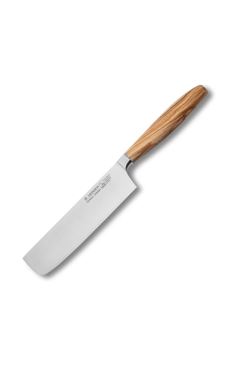 Nakirimesser Eterno, Olivenholz, Klingenlänge 17cm, geschmiedet