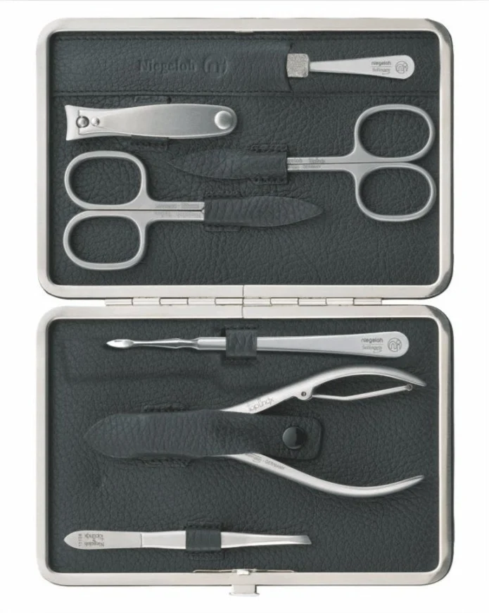 Maniküre Pediküre Set Capri, schwarz, 7tlg.