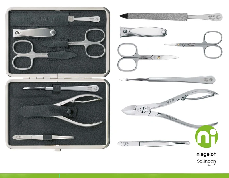 Maniküre Pediküre Set Capri, schwarz, 7tlg.