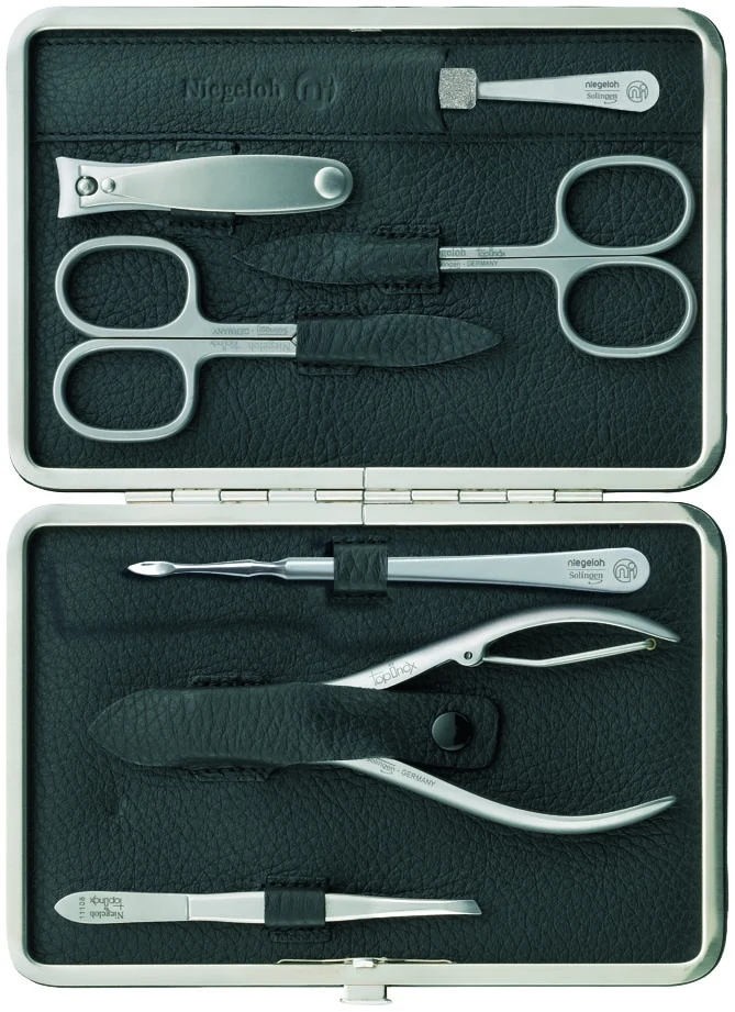Maniküre Pediküre Set Capri, schwarz, 7tlg.