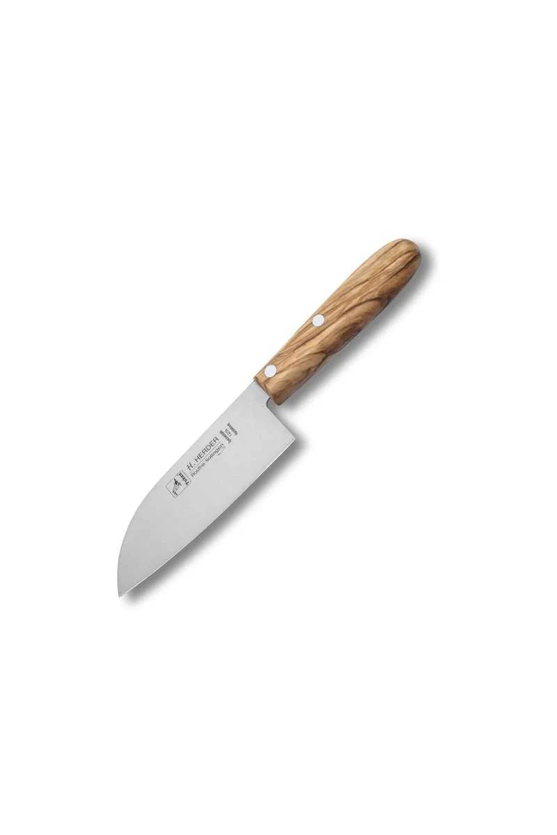 Mini-Santokumesser, 13,5cm mit Griff aus Olivenholz
