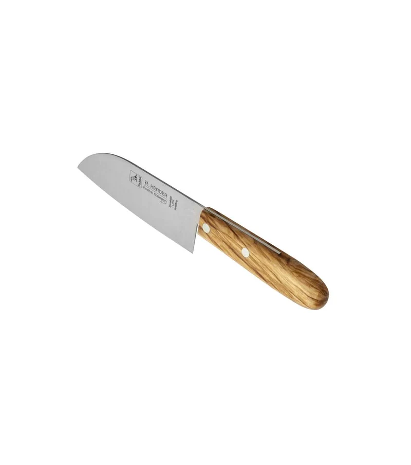 Mini-Santokumesser, 13,5cm mit Griff aus Olivenholz