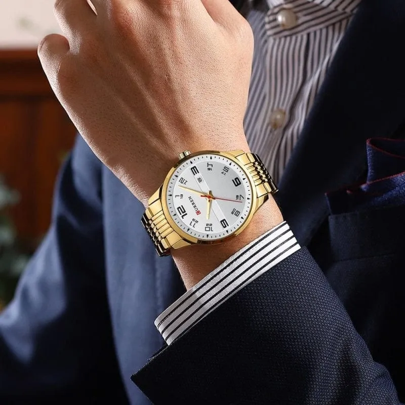 Montre Luxe Analogique en Acier