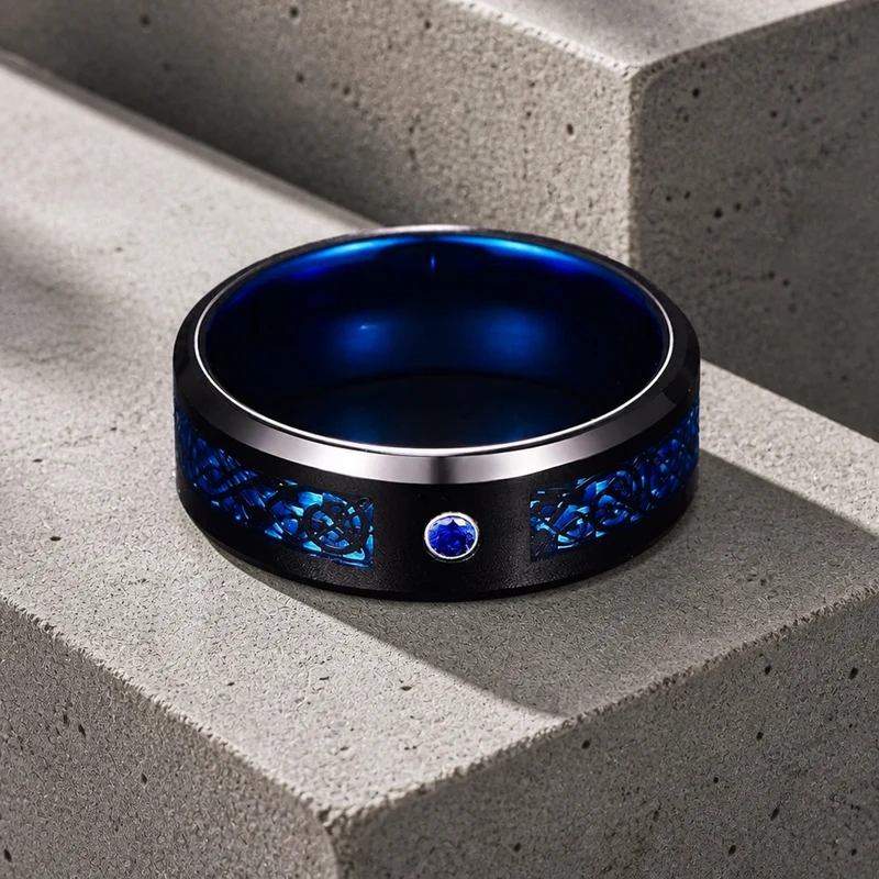 Bague Bleu Celtique