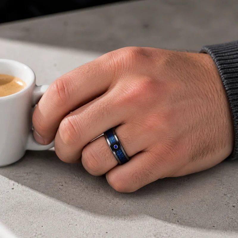 Bague Bleu Celtique