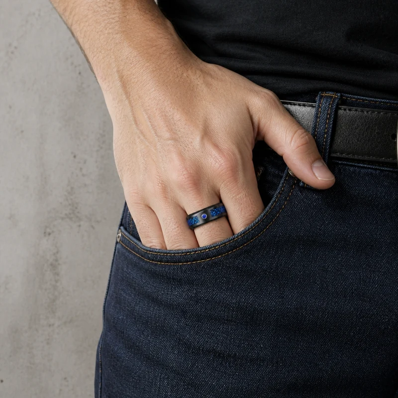 Bague Bleu Celtique