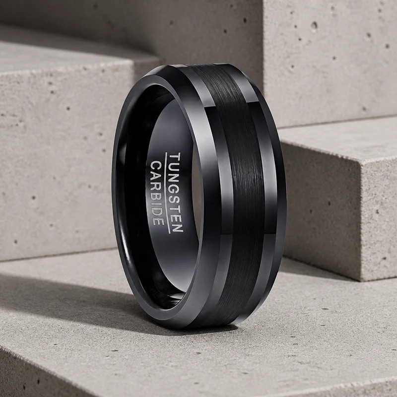BAGUE NOIRE HOMME LUXE