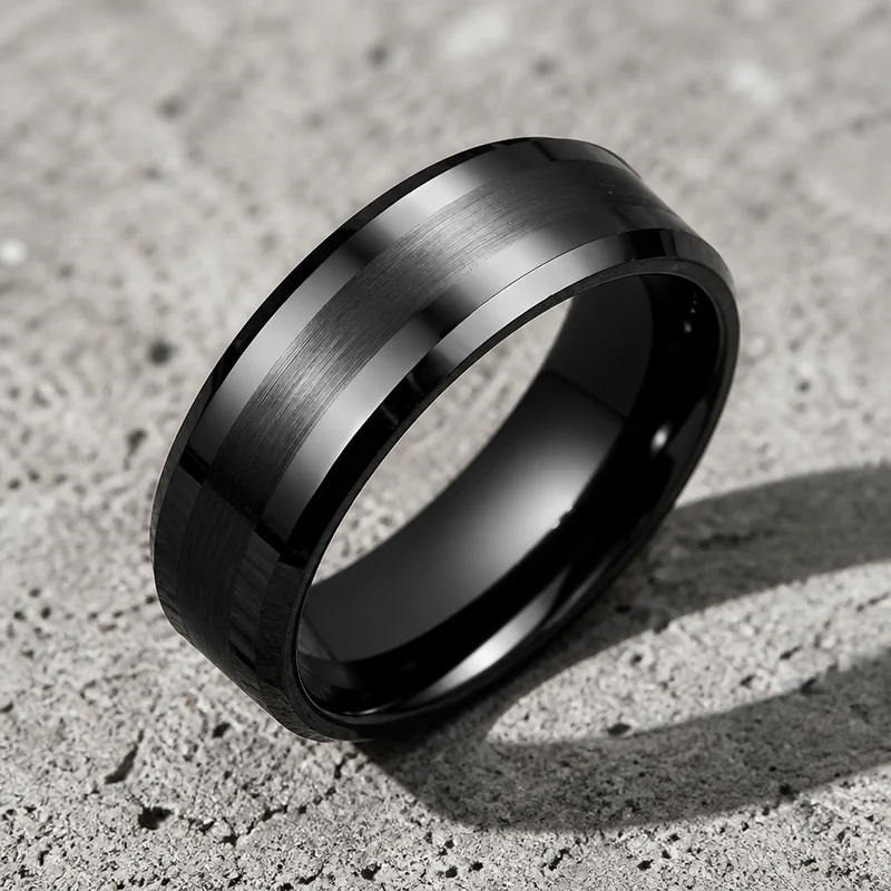 BAGUE NOIRE HOMME LUXE