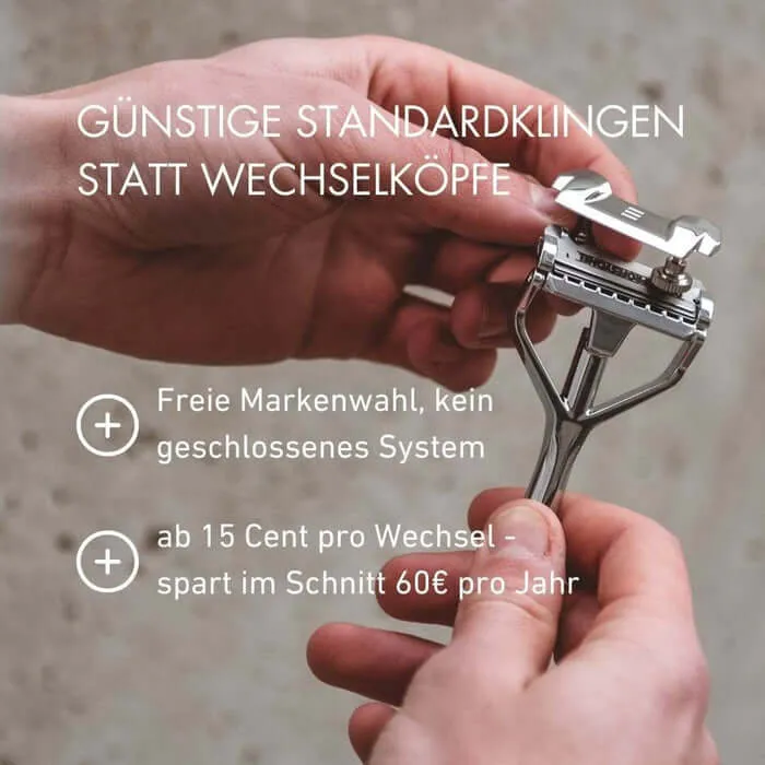 SHAVENT Original 2.0 - Magnetic Force - eleganter Schwingkopf-Rasierer aus Metall