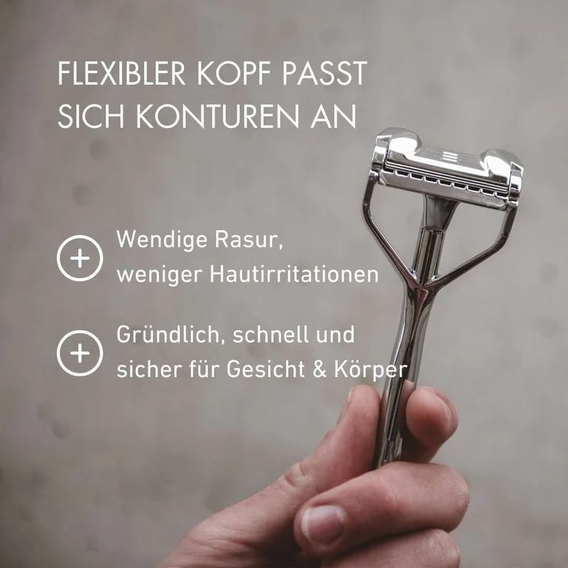SHAVENT Original 2.0 Rasierer Reise-Set mit Ledertasche