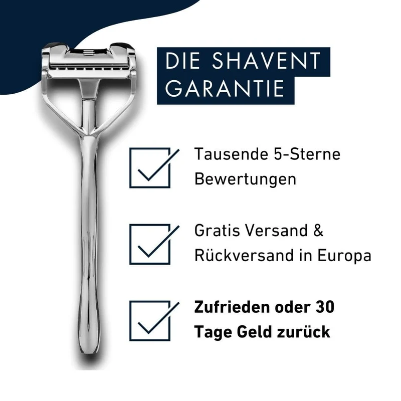 SHAVENT Original 2.0 Rasierer Reise-Set mit Ledertasche