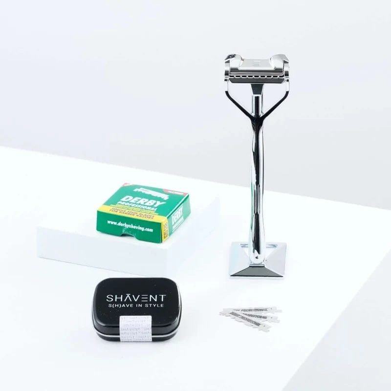 Rundum-Set: SHAVENT Original 2.0 Rasierer + 100 Klingen – Das Profi-Set zum Einstieg