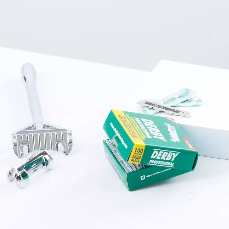 100 Rasierklingen - Derby grün Professional Single Edge Halbklingen