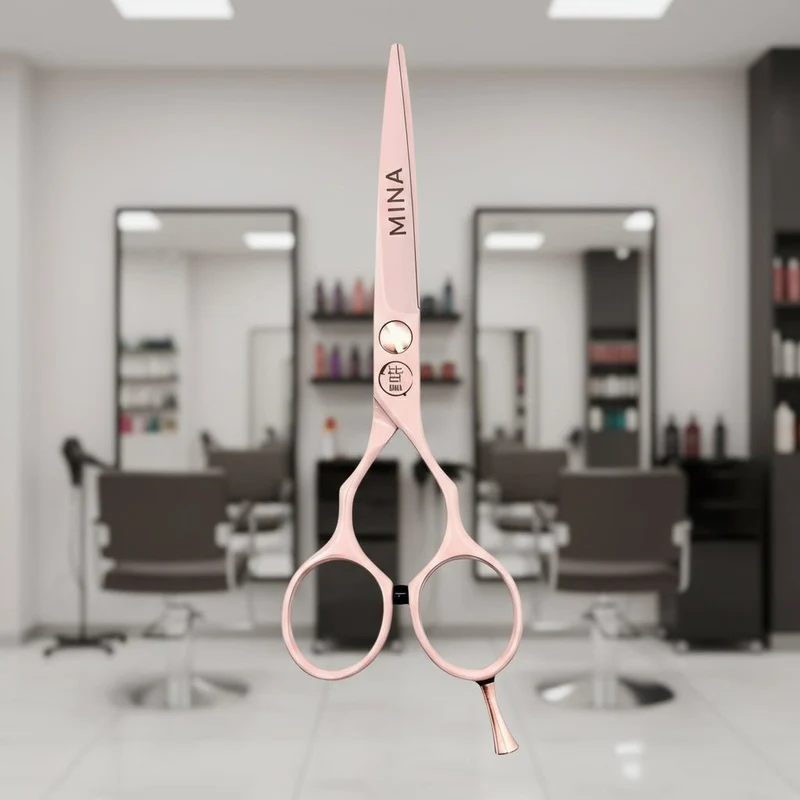 Mina Ciseaux de coupe de cheveux classiques rose pastel