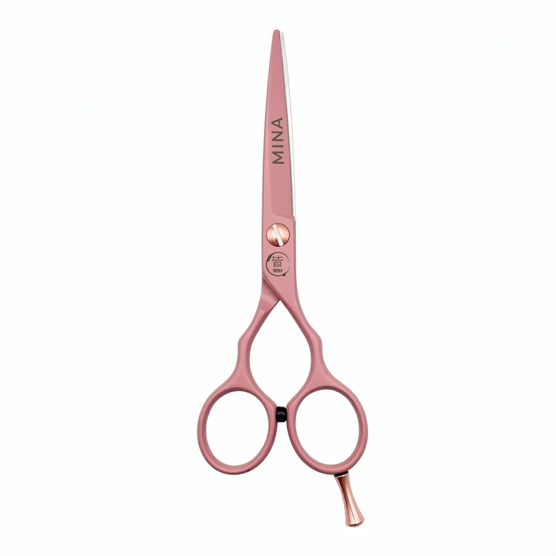 Mina Ensemble de ciseaux professionnels classiques rose pastel