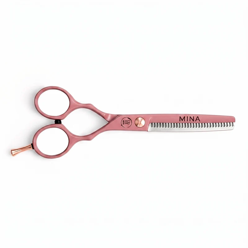 Mina Ensemble de ciseaux professionnels classiques rose pastel
