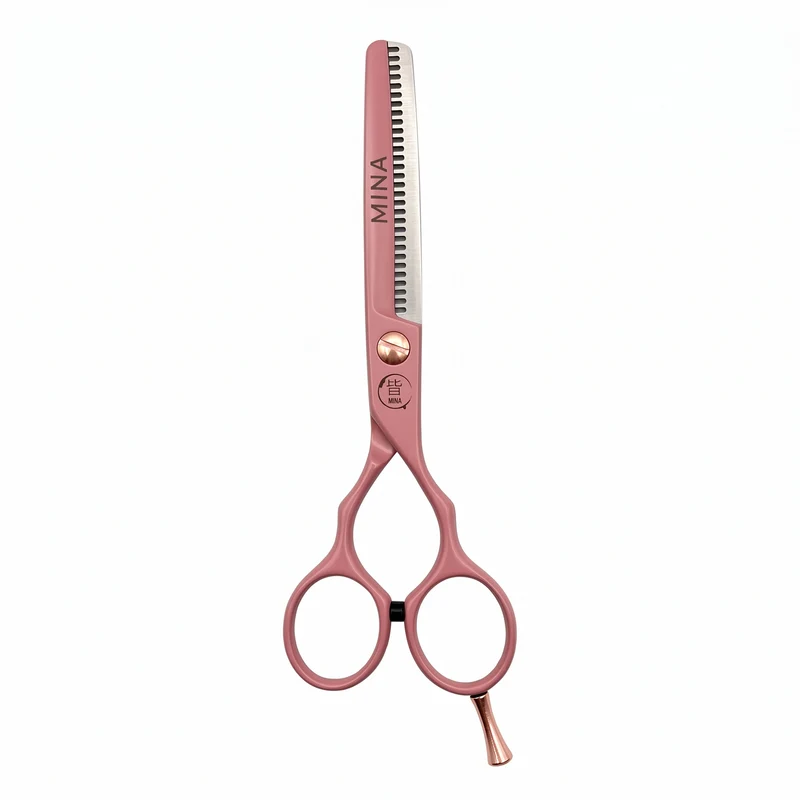 Mina Ensemble de ciseaux professionnels classiques rose pastel