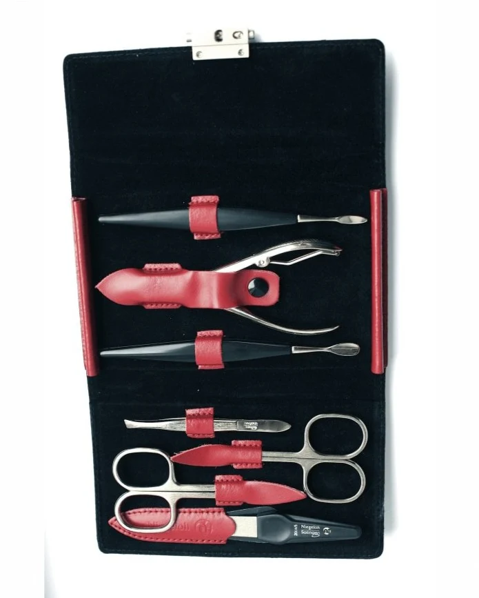 Maniküre Pediküre Set Diabolo, rot, 7tlg.