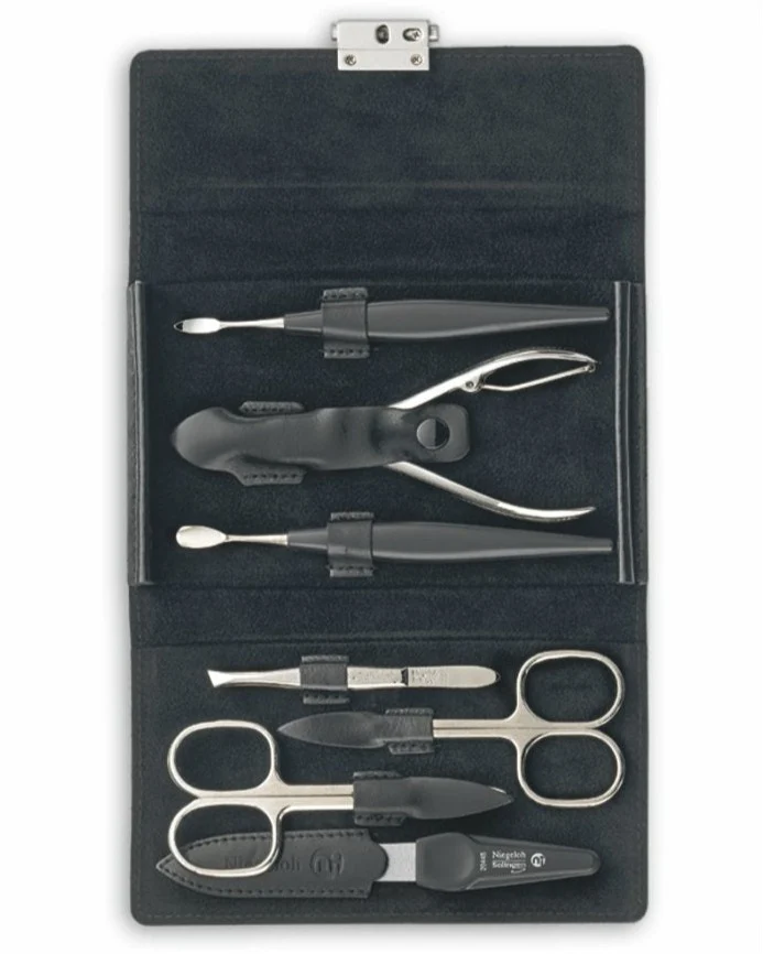 Maniküre Pediküre Set Diabolo, schwarz, 7tlg.