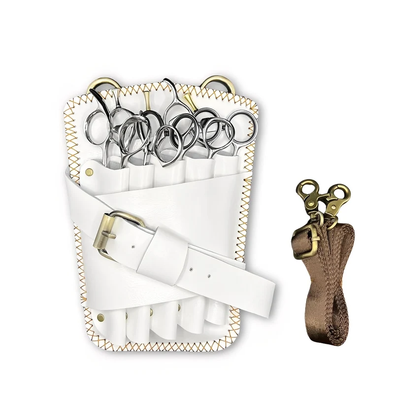 Étui blanc Juntetsu Artisan - 5 ciseaux professionnels