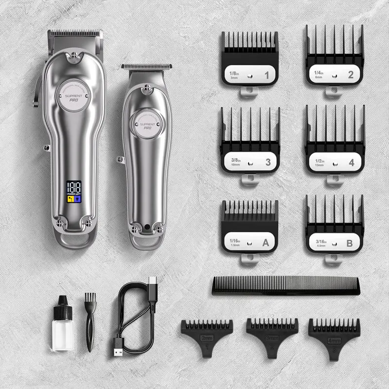 The Silver Knight Professional Clipper and Trimmer Set - HC596SX