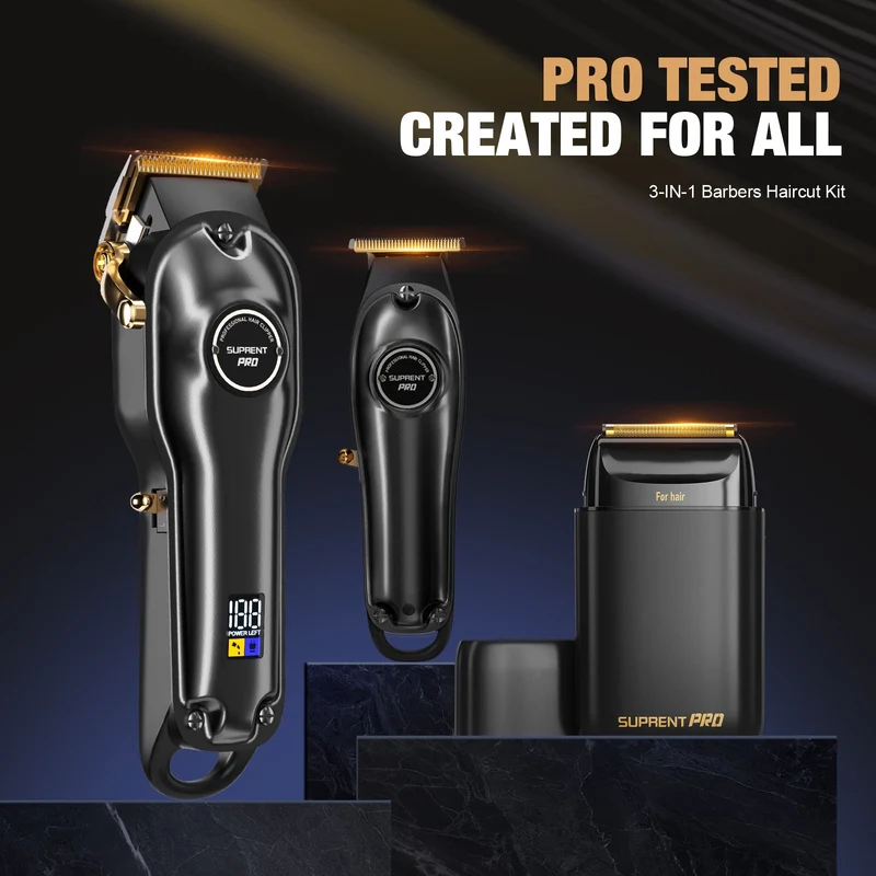 SUPRENT PRO Professional Hair Clipper and Trimmer Set with Foil Shaver- HC597BX
