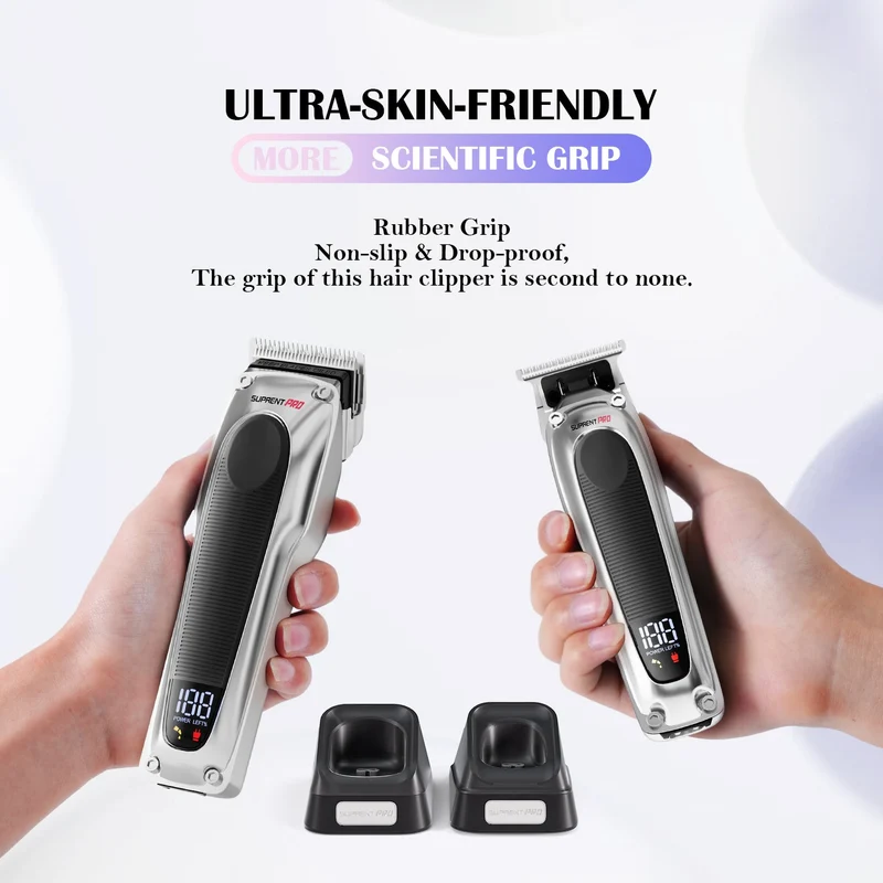 The Black Obsidian Professional Clipper and Trimmer Set - HC776SX