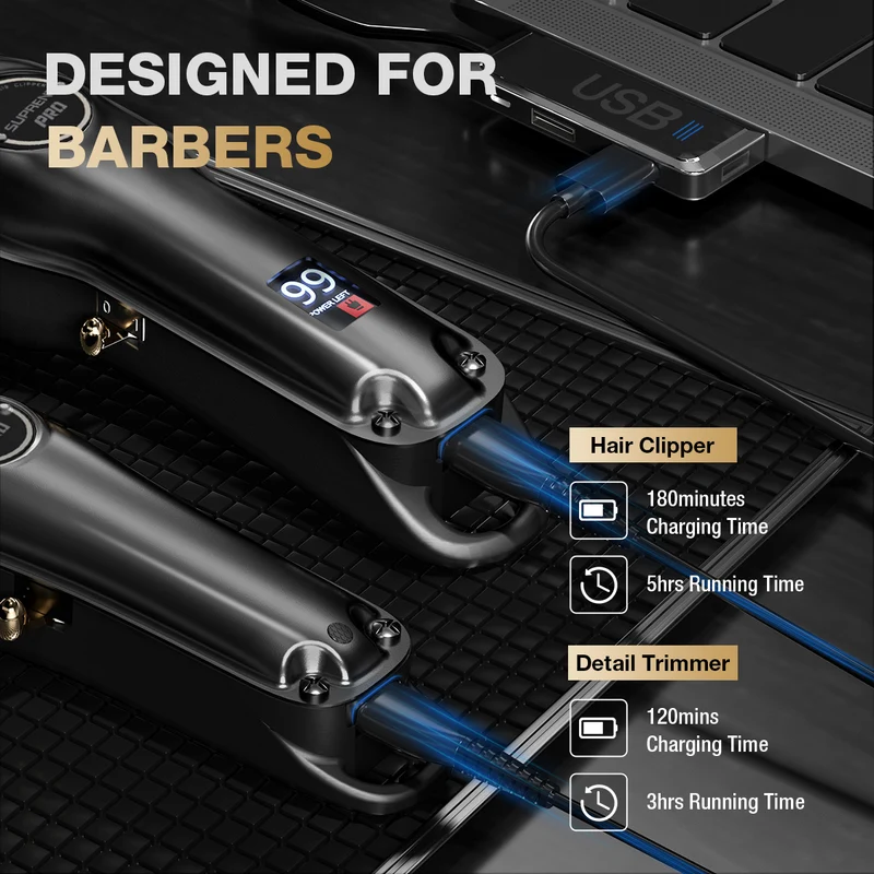 THE BLACK DEVIL Professional Hair Clippers HC596BX
