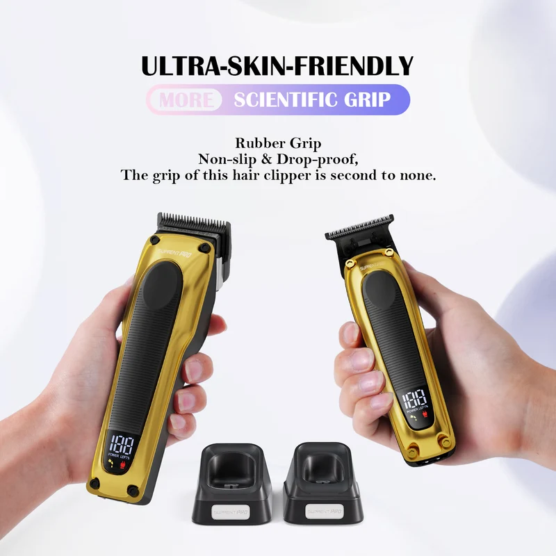 The Black Obsidian Professional Clipper and Trimmer Set - HC776GX