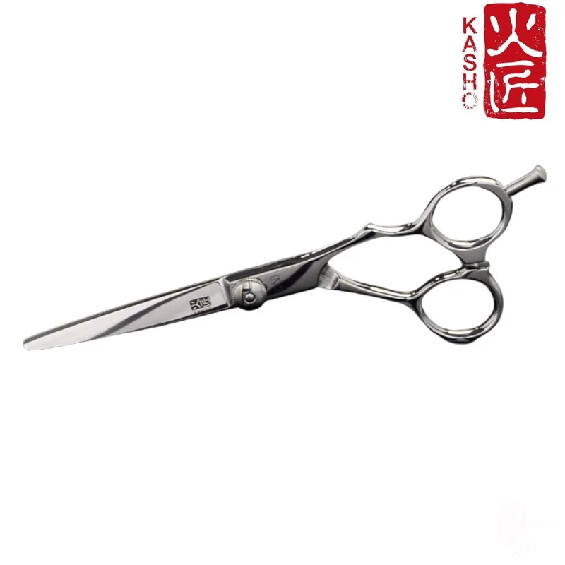 Kasho Ciseaux de coupe de cheveux semi-décalés verts