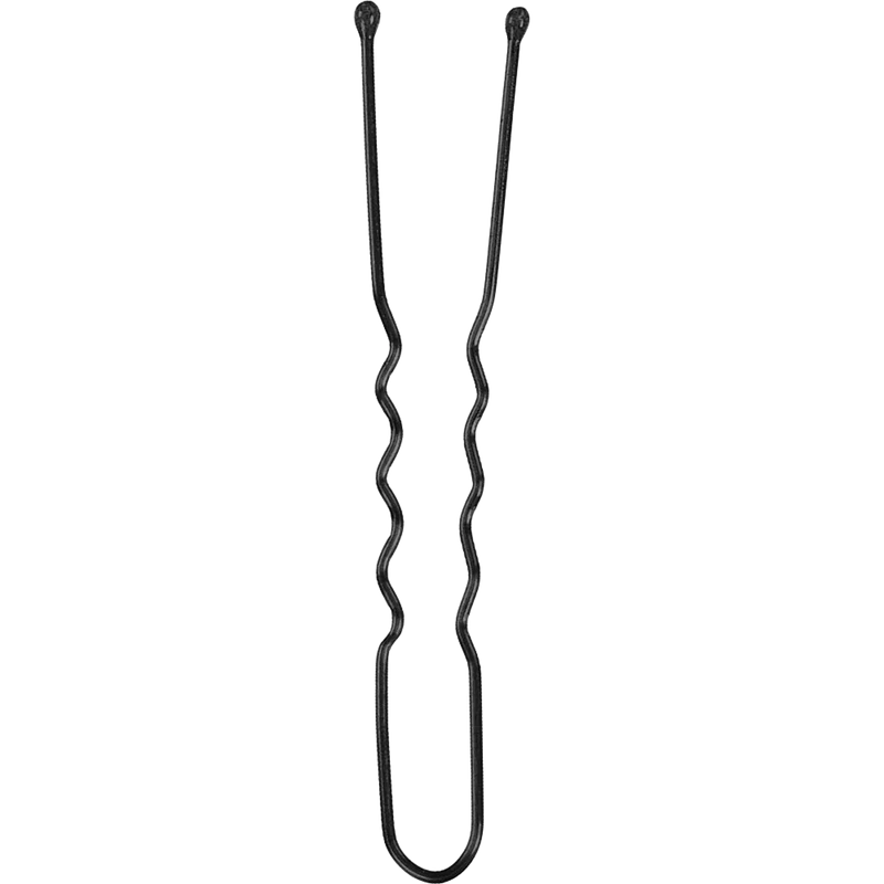 Épingles en métal ondulé 60mm 25pcs noir
