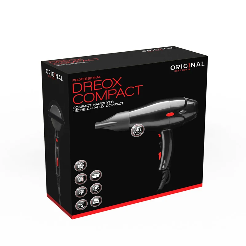 Sèche-Cheveux Dreox Compact Noir 2000W Original