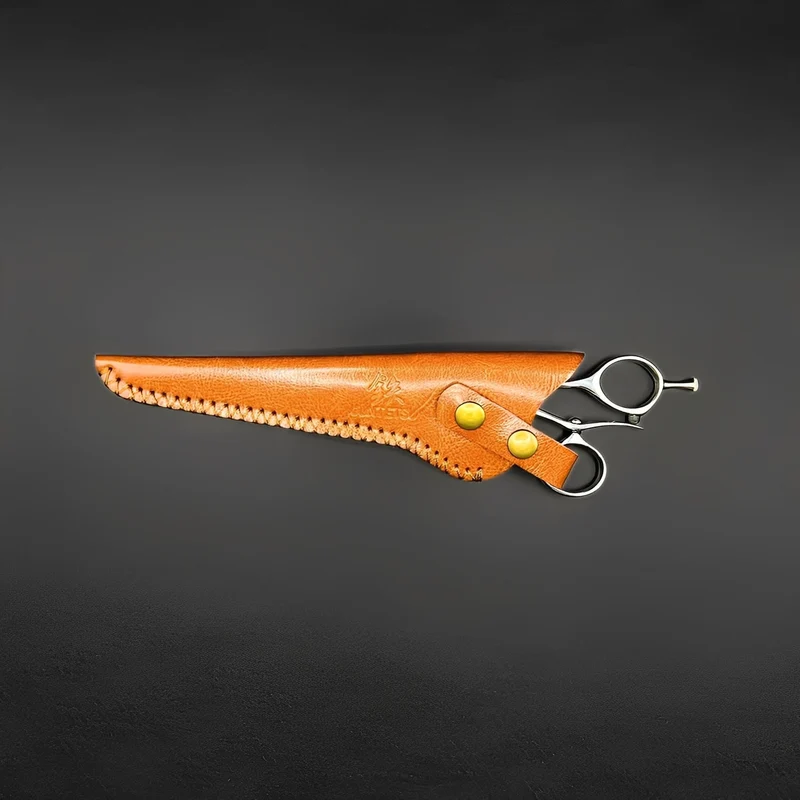 Protecteur de ciseaux simple de qualité supérieure Juntetsu - Cuir cousu à la main