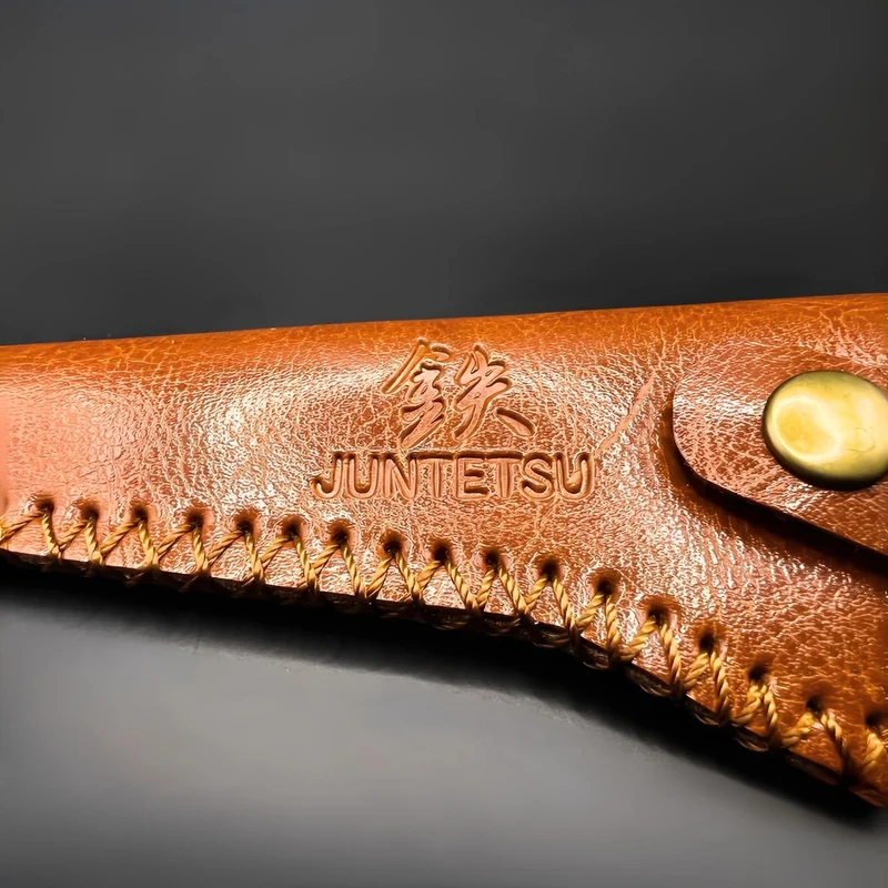 Protecteur de ciseaux simple de qualité supérieure Juntetsu - Cuir cousu à la main