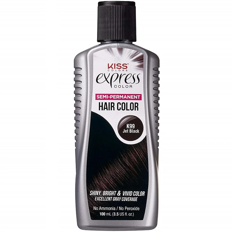 Kiss Express - Semi Permanent Hair Color BLACK (Noir) LOT de 6
