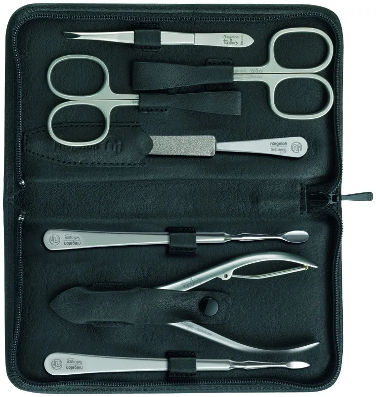 Maniküre Pediküre Set Nevada, Zip, schwarz, 7tlg.