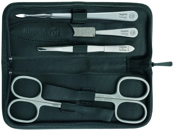 Maniküre Set Nevada, Zip L, schwarz, 5tlg.