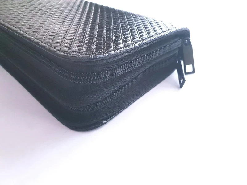4pcs - Pochette à ciseaux en cuir noir