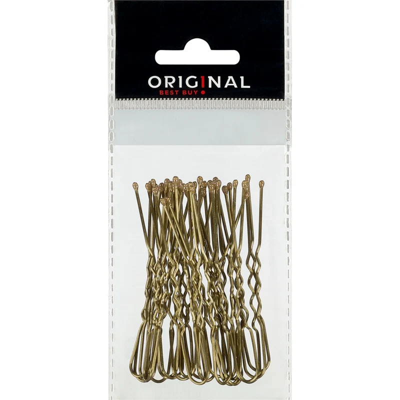 Épingles en métal ondulé 60mm 25pcs or