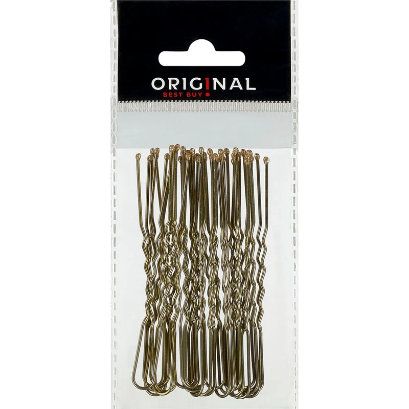 Épingles en métal ondulé 70mm 25pcs or