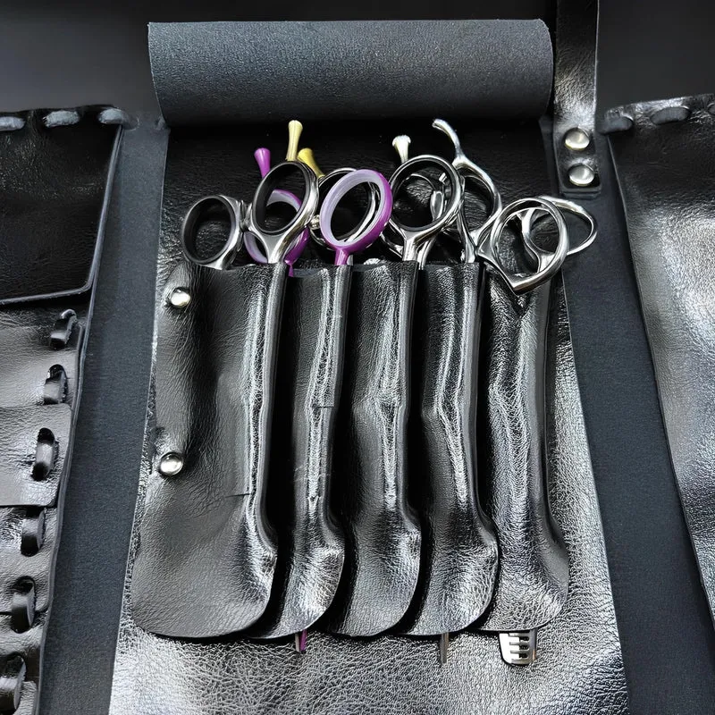 Portefeuille à lacets en cuir Juntetsu Heritage : protège 4 ciseaux
